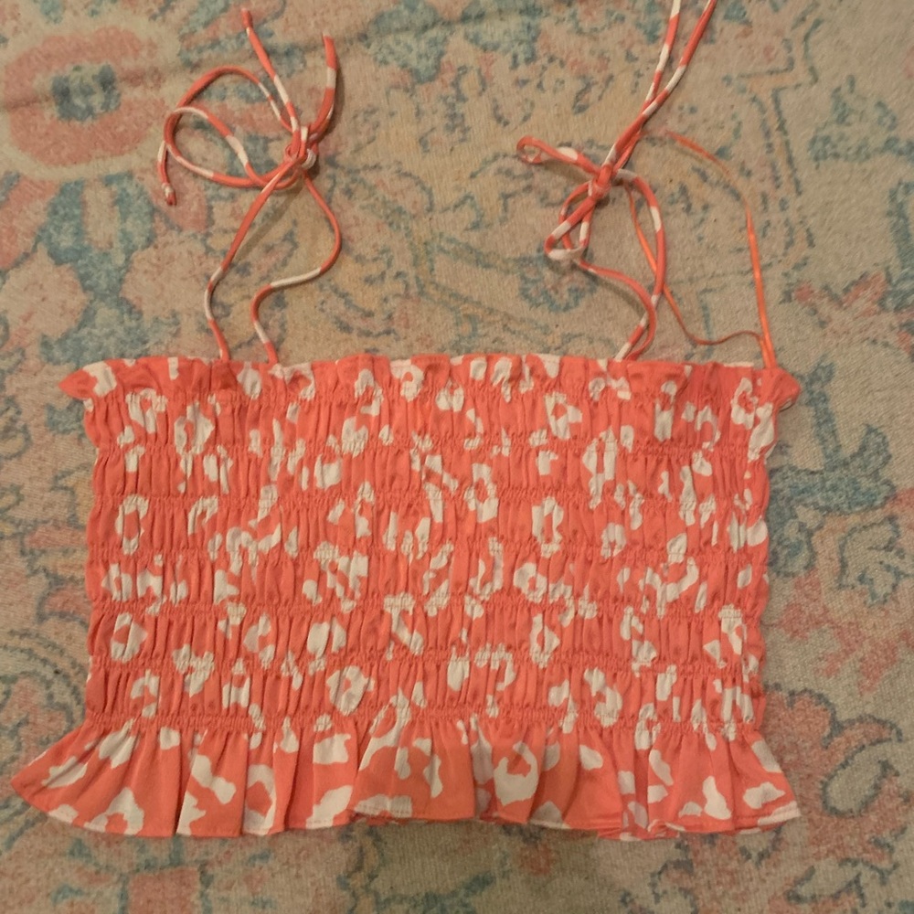 Pink cheetah boutique blouse